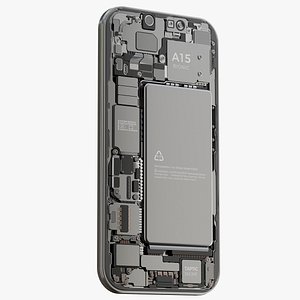 Internal chip structure model of mobile phone