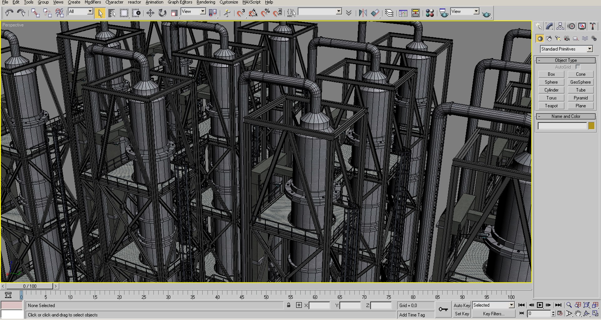 3d Model Of Industrial Construction