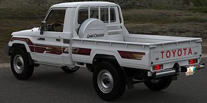 3D Toyota Land Cruiser Pickup j79 Shas 2010 to 2023 with v6 engine model