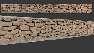 Stone Wall Scan 3D model