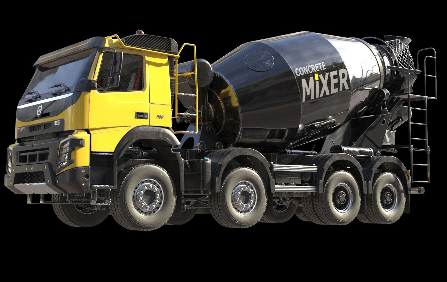 Volvo FMX truck Concrete Mixer - customized 3D model