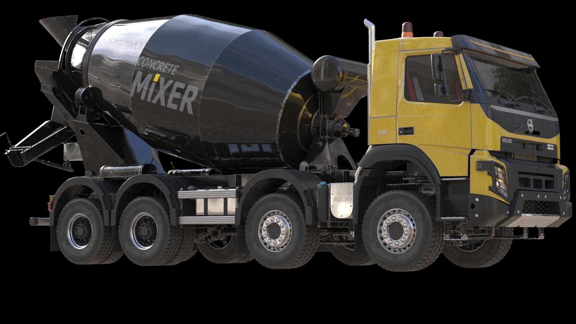 Volvo FMX truck Concrete Mixer - customized 3D model