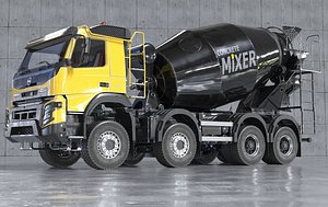 3D Volvo FMX truck Concrete Mixer - customized 3d model