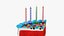 Fetta di torta di compleanno con candele