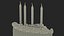 Fetta di torta di compleanno con candele