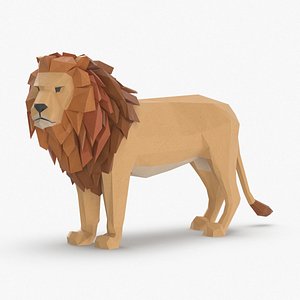 lion---standing 3D model