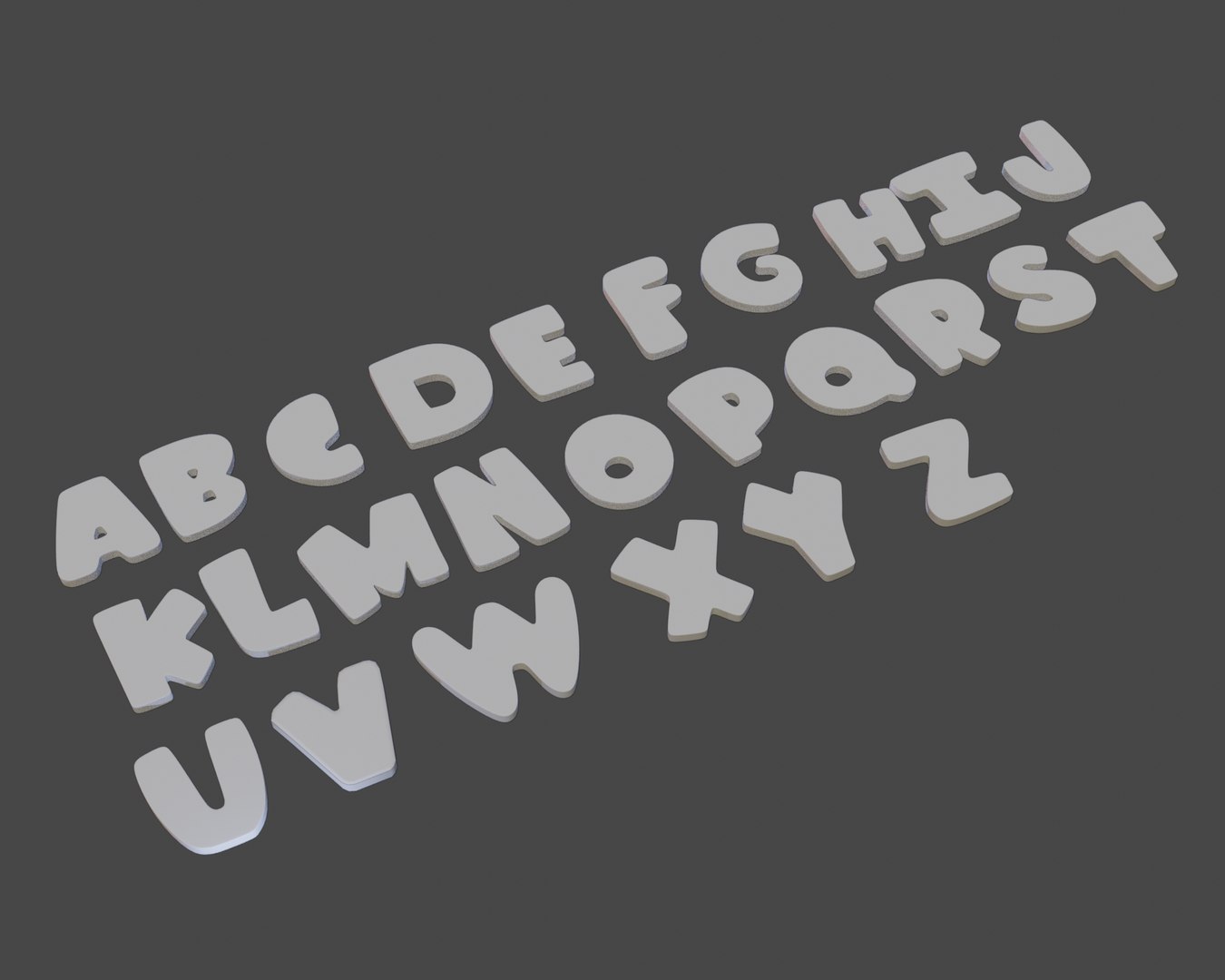 3D Alphabet Printing Model - TurboSquid 1704172