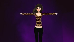 woman shirt 3D model