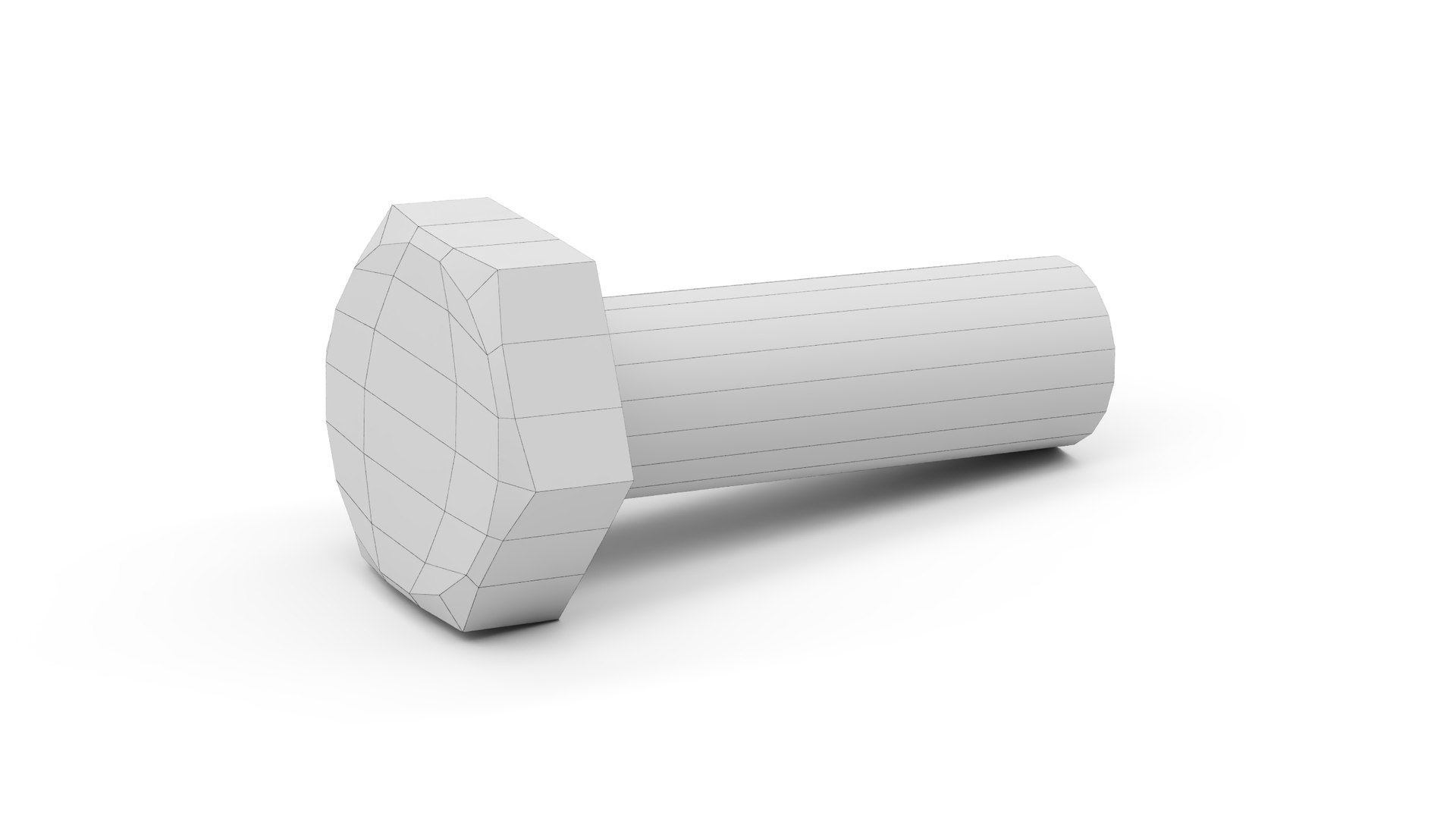 Hexagon Head Screw - Game-Ready Low-Poly 3D model https://p.turbosquid.com/ts-thumb/bV/UcyHmt/8x/wireframe1/jpg/1778697043/1920x1080/fit_q87/797b0733d8a87e085a19b13ff39b4f49c71ca595/wireframe1.jpg