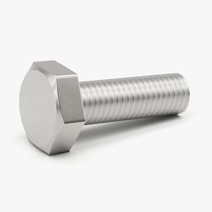 Hexagon Head Screw - Game-Ready Low-Poly 3D model