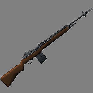 3d model rifle m14