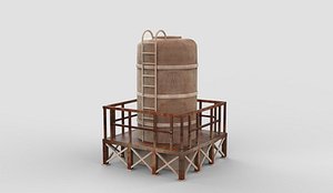 3D model industrial storage tank 3D model