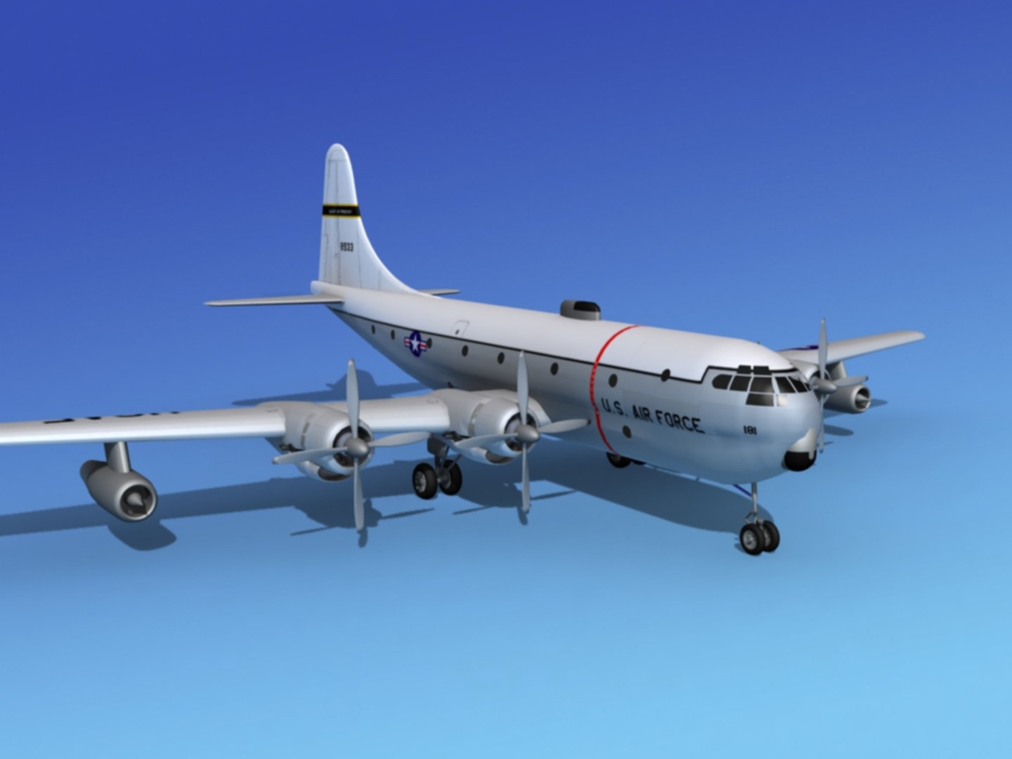 3d model c-97 boeing stratofreighter