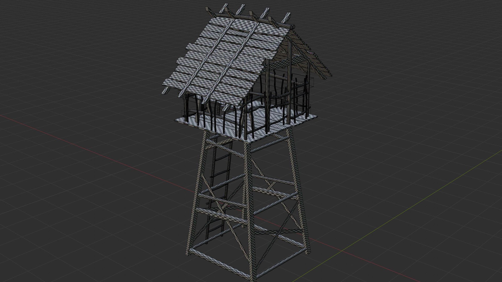 3D Wooden Watchtower Model - TurboSquid 2254023