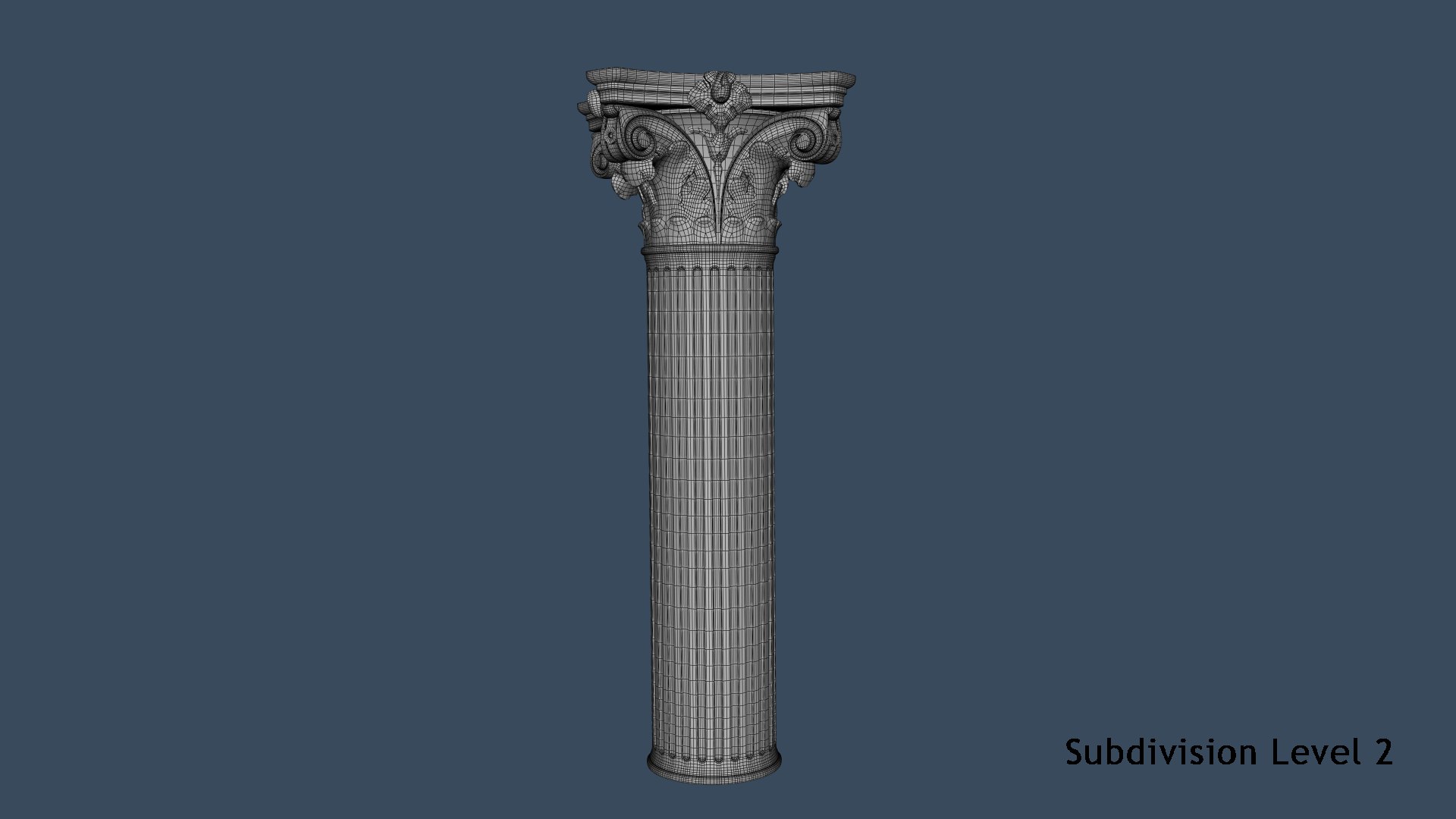 simplified corinthian collumn 3D model https://p.turbosquid.com/ts-thumb/bV/e3yuAz/0zs5m2Cn/subdiv_03/png/1576084143/1920x1080/fit_q87/fb937d55cb42369a1052f780951bb743e7da7145/subdiv_03.jpg