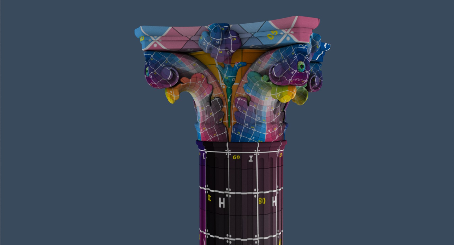 simplified corinthian collumn 3D model https://p.turbosquid.com/ts-thumb/bV/e3yuAz/LEHOxisT/uv_02/png/1576090027/1920x1080/fit_q87/0348694ce209b0b8e318ccf281644895a5e6d063/uv_02.jpg