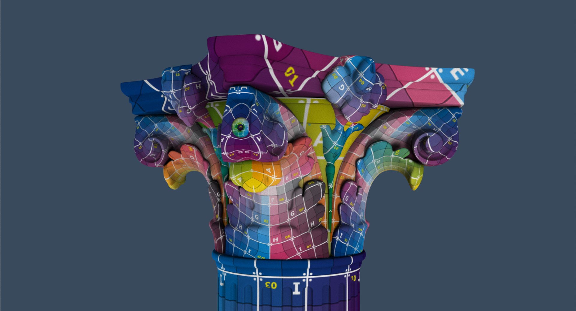 simplified corinthian collumn 3D model https://p.turbosquid.com/ts-thumb/bV/e3yuAz/riZuG9Jq/uv_01/png/1576090027/1920x1080/fit_q87/cc0966d6027e659ffac2d2c3767514981be15fe2/uv_01.jpg