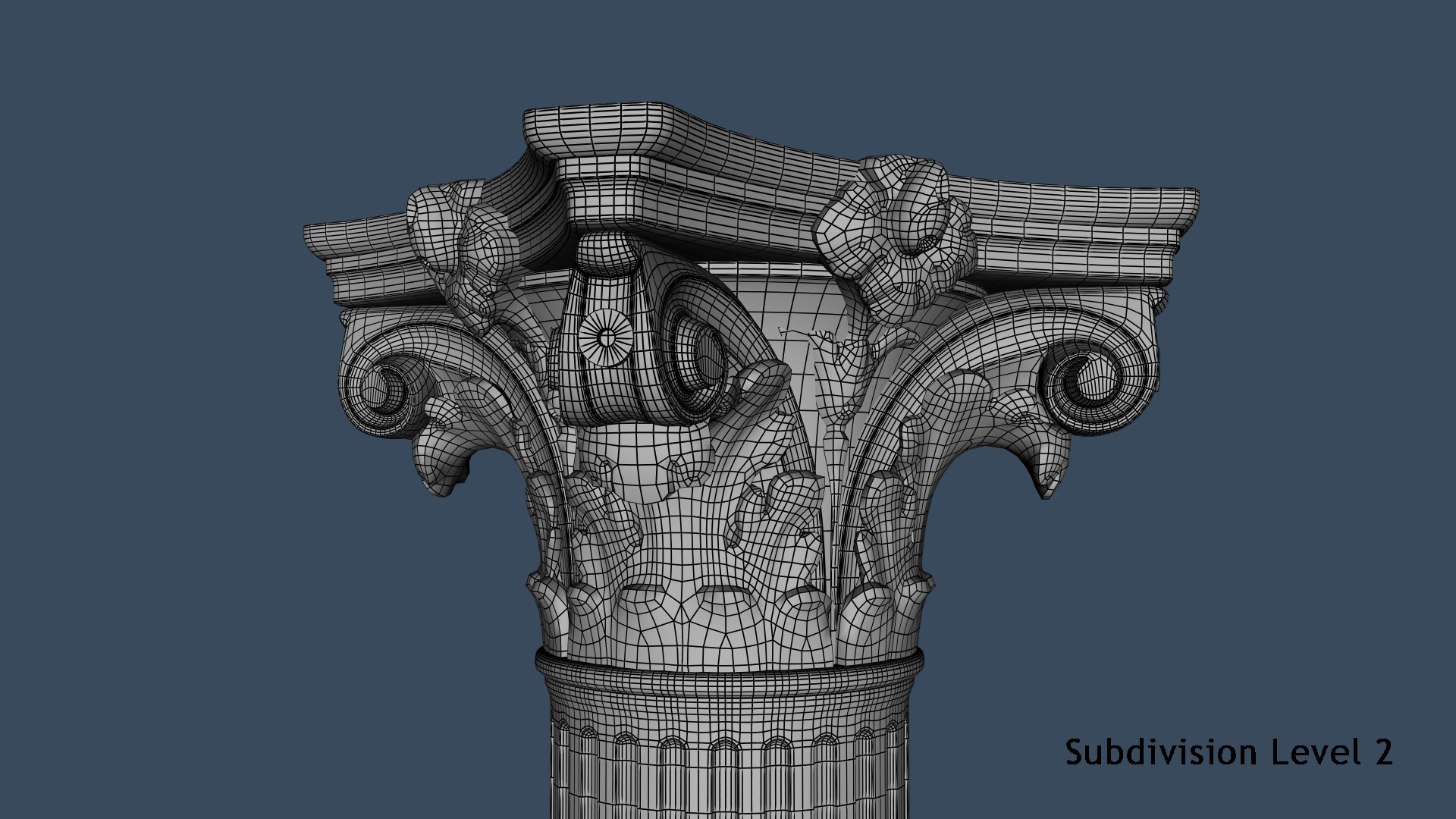 simplified corinthian collumn 3D model https://p.turbosquid.com/ts-thumb/bV/e3yuAz/z3vHljEN/subdiv_01/png/1576084143/1920x1080/fit_q87/1033658ff86b19176ecf6d57e7c7f0e3547daa43/subdiv_01.jpg
