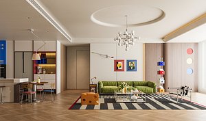 Modern living room model