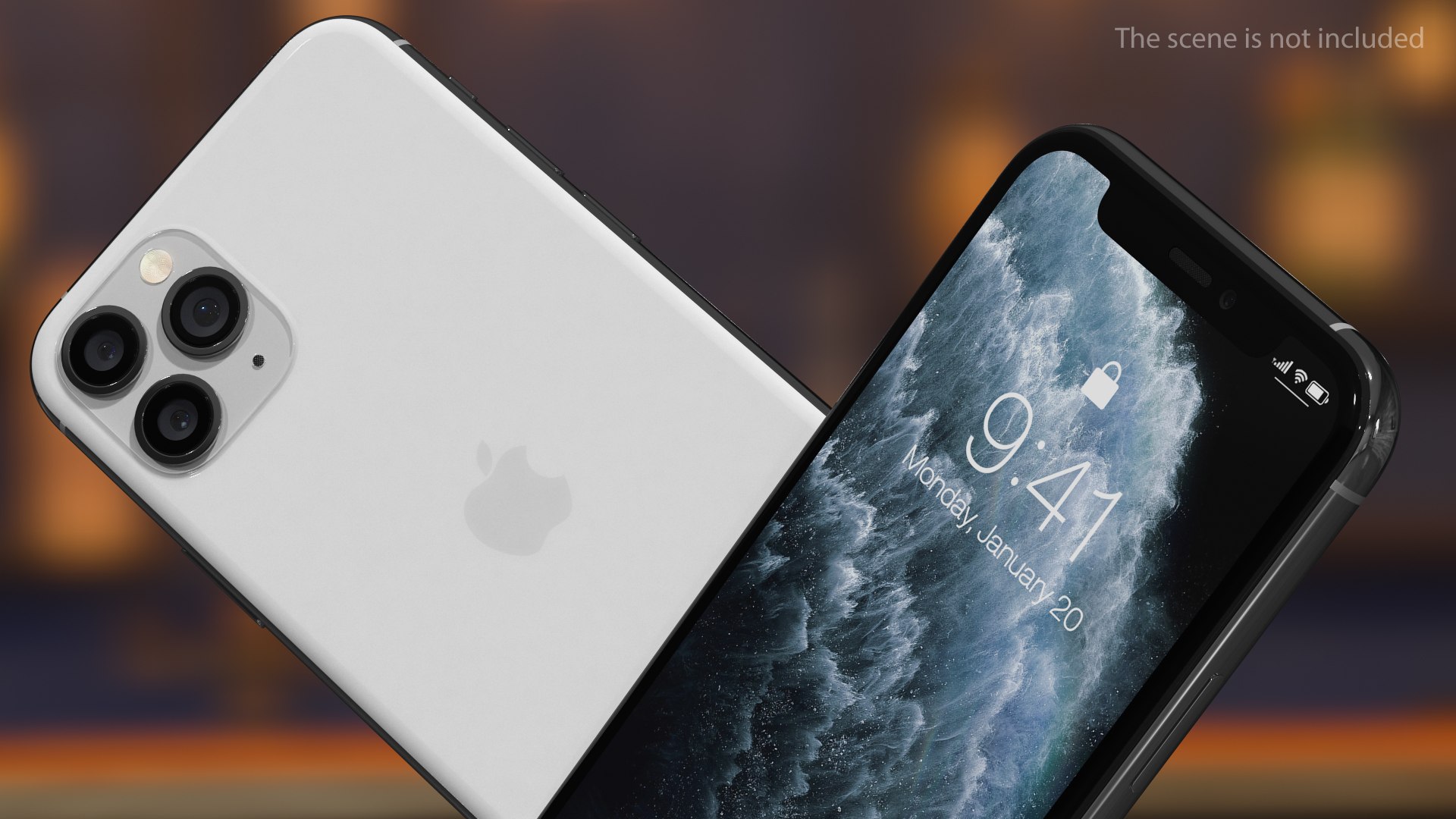 Apple iPhone 11 Pro Silver 3D model preview