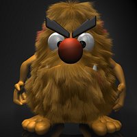 Hairy Monster Rigged