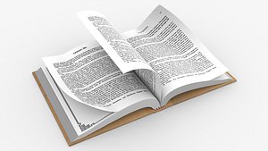 3D Book Rigged and Animated