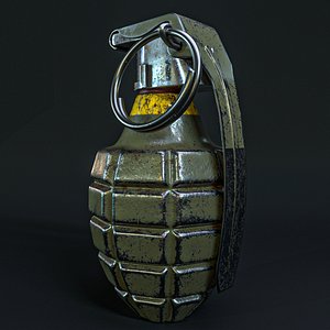 Mk2 Fragmentation Hand Grenade 3D