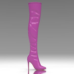 Female High Heeled Boots 3D model
