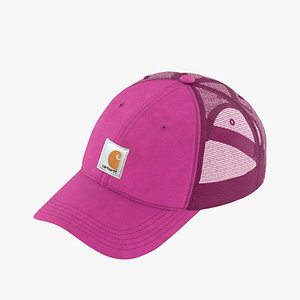 Carhartt Canvas Mesh Back Cap Magenta