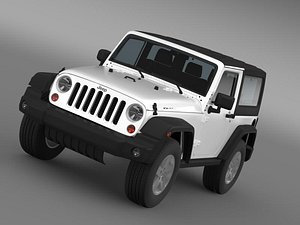 3d model jeep rubicon 2012 wrangler
