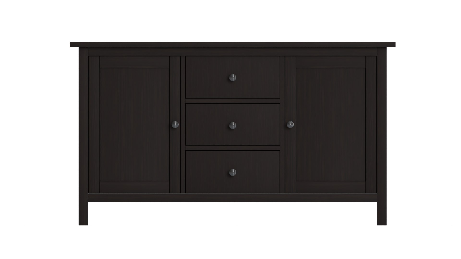 HEMNES Sideboard Black Brown 3D Model TurboSquid 1840542