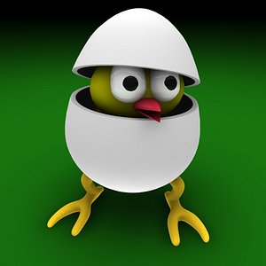 c4d egg easter bird
