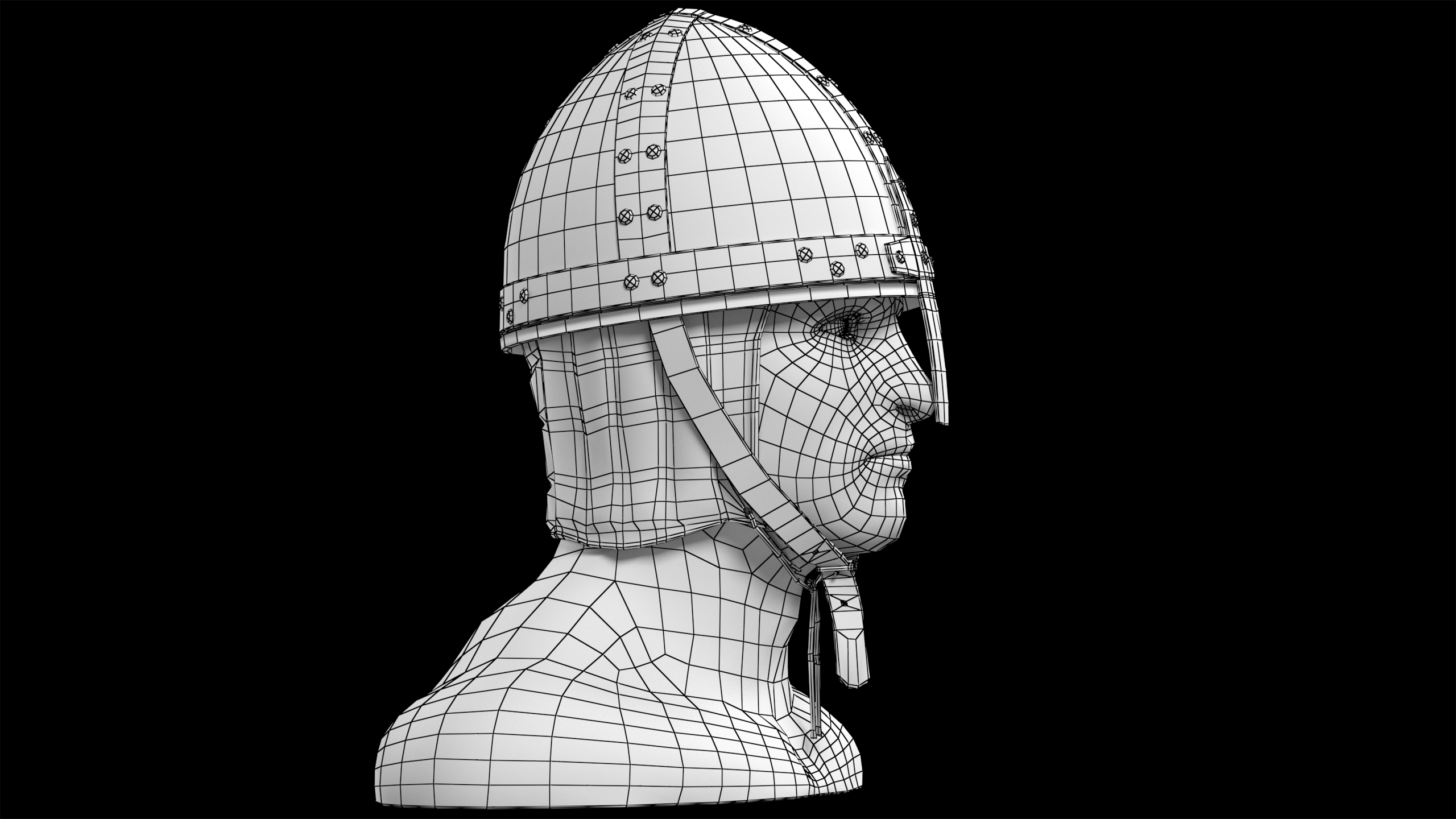 saxon helmet 3d model