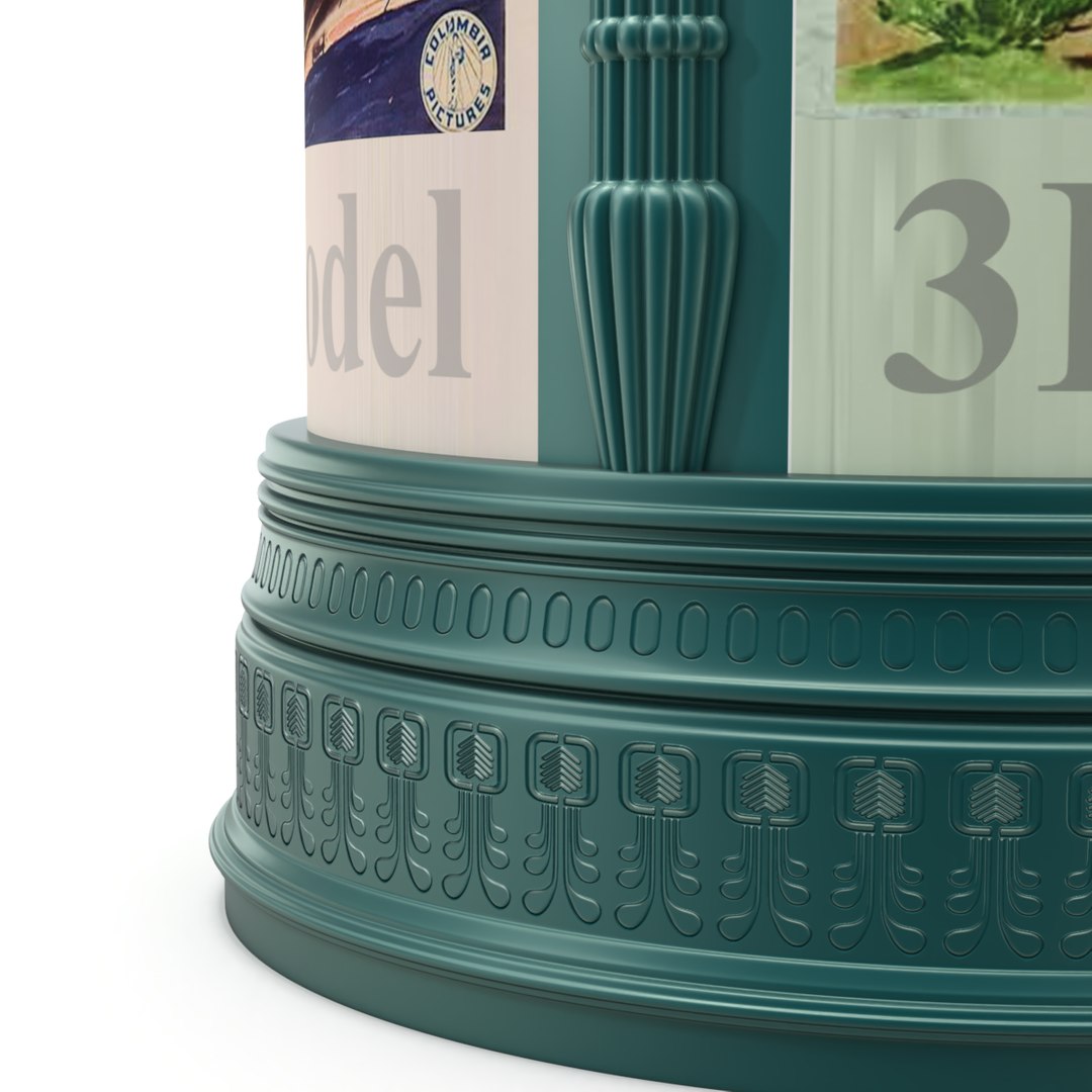 Advertising column model - TurboSquid 1392958
