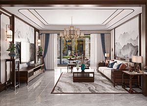 Modern living room 3D model