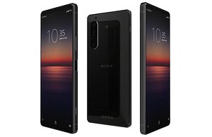 3D Sony Xperia 1 Mk II Black Low Poly