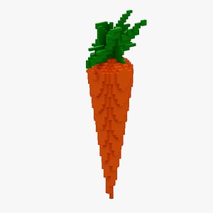 3D Voxel Carrot model