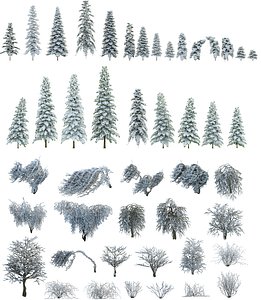 Frozen Forest  Winter Environment Mega Pack 3D