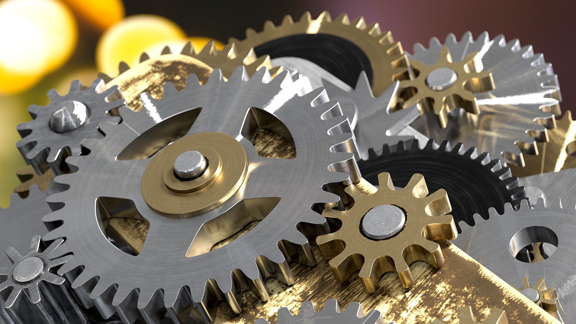 3D Clockwork Gear Mechanism Mixed Model - TurboSquid 1652211