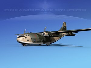 aircraft military fairchild transport 3D