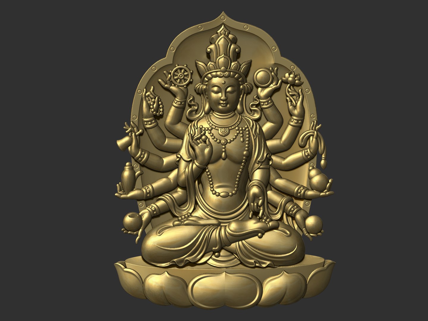 Kwanyin Bodhisattva 3D Model - TurboSquid 2042447