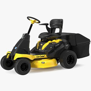 Electric Riding Lawn Mower with Bagger Cub Cadet CC30E Rigged for Cinema 4D