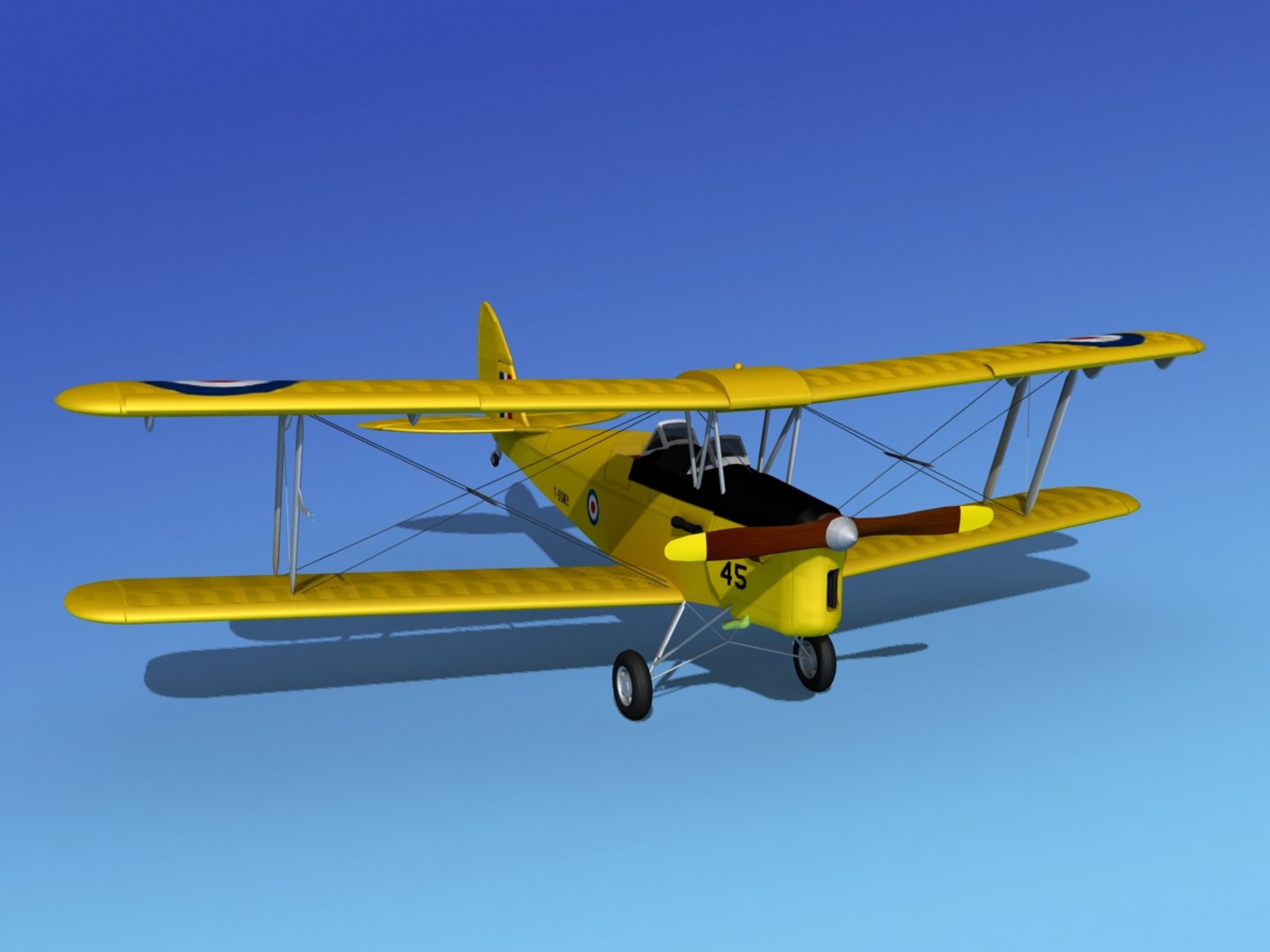 3d Model Of Tiger Moth Dehavilland