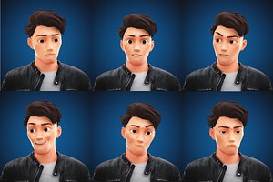 Game Stylized Cartoon Young Boy 3d Model