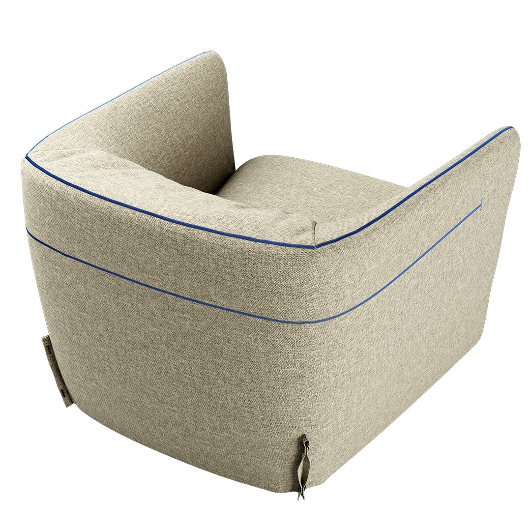Santa Monica Armchair Poliform 3D Model TurboSquid 1658082