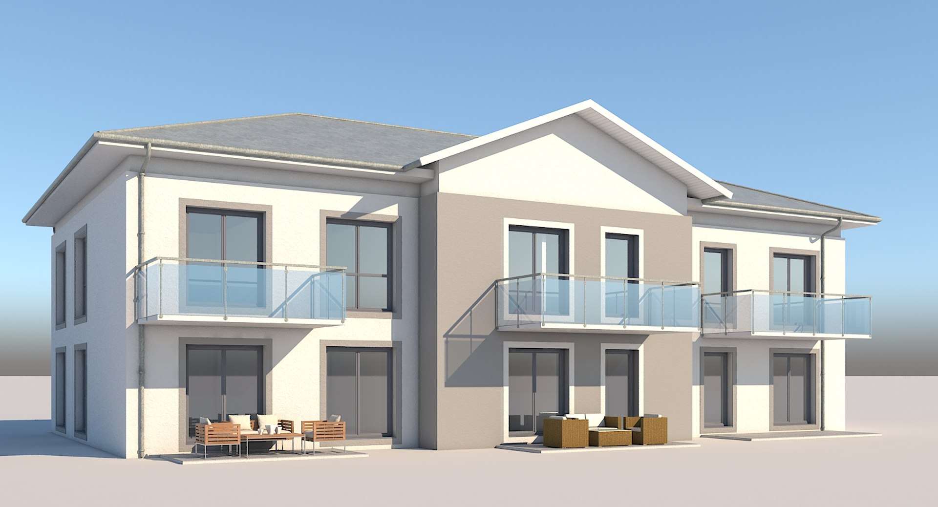 Apartment building model - TurboSquid 1415453