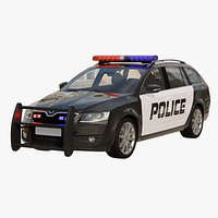 Modern Police Estate Patrol Car