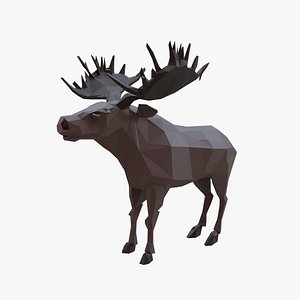 3D Moose low poly