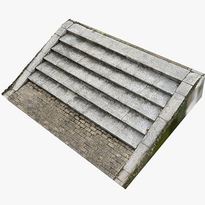 Steps in the park 3d scan