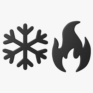 3D model Hot and Cooling Icon